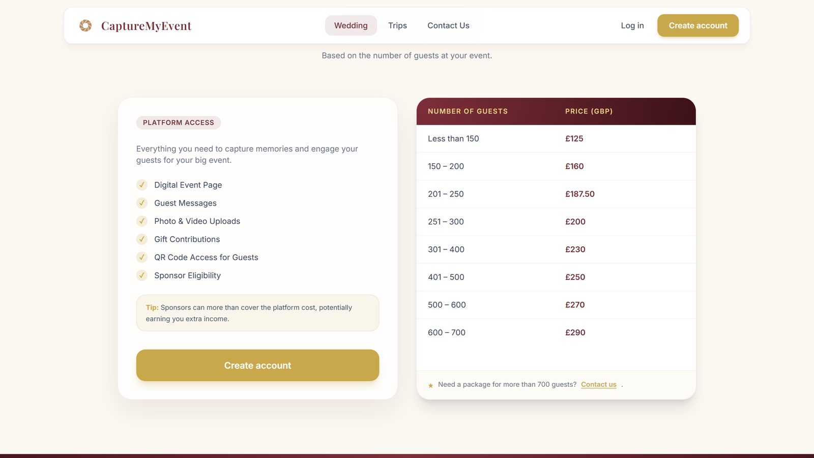 Everything an event needs, in one elegant platform.